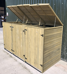 Deluxe Wheelie Bin Storage – 3 Bays – 3 Colours