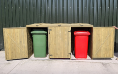 Deluxe Wheelie Bin Storage – 3 Bays – 3 Colours