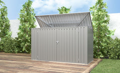 Premium 3 Bay Metal Wheelie Bin Storage—Durable, Secure & Weatherproof Outdoor Bin Cover