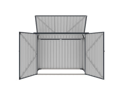 Metal Wheelie Bin Storage – 2 Bay - Gas Assisted Struts