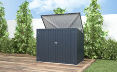 Metal Wheelie Bin Storage – 2 Bay - Gas Assisted Struts