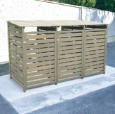 Wheelie Bin Storage - 3 Bay