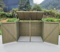 Deluxe Wheelie Bin Storage - 2 Bays - 3 Colours