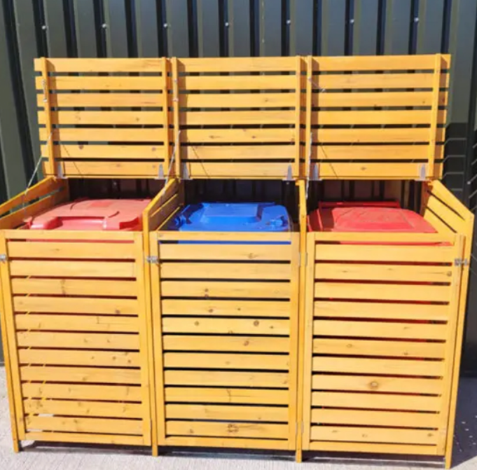 Wheelie Bin Storage - 3 Bay