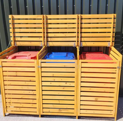 Wheelie Bin Storage - 3 Bay